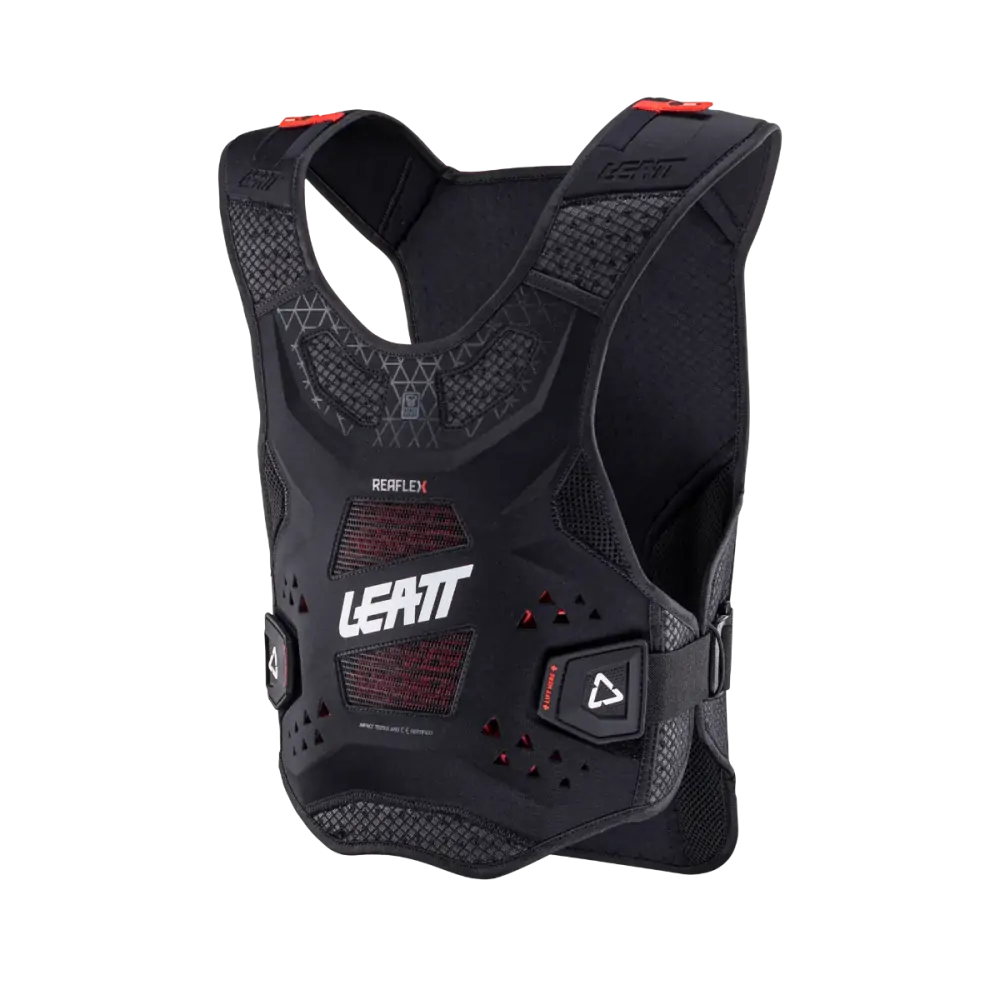 A Hrudní a zádový chránič LEATT REAFLEX CHEST PROTECTRON barva černá, velikost S/M pro výšku postavy 160-172 cm