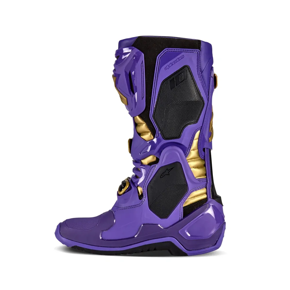Motokrosové boty ALPINESTARS TECH 10 CHAMP LIMITOVANÁ EDICE FIALOVÁ/ZLATÁ