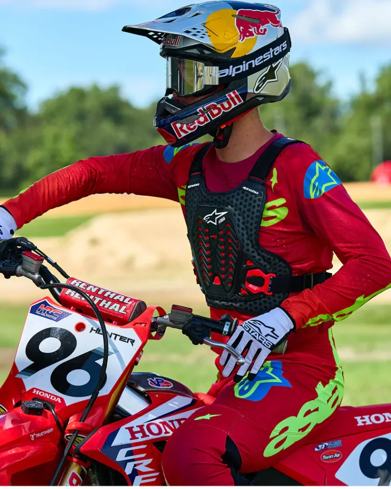 Hrudní / zádový chránič / chránič těla  ALPINESTARS A-5 PLASMA CHEST PROTECTOR černá/ červená velikost XL/XXL