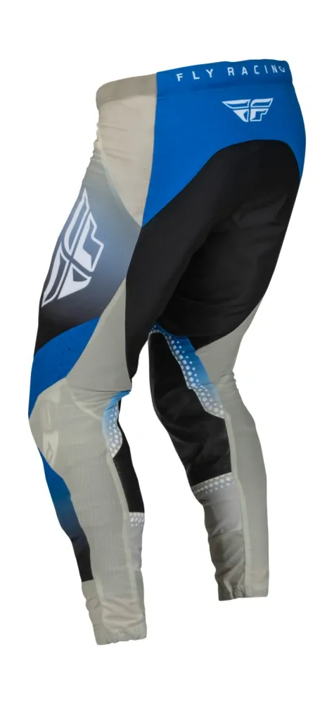 a Motokrosový komplet dresu + kalhot FLY RACING LITE barva modrá/černá/šedá velikost 2XL + 38