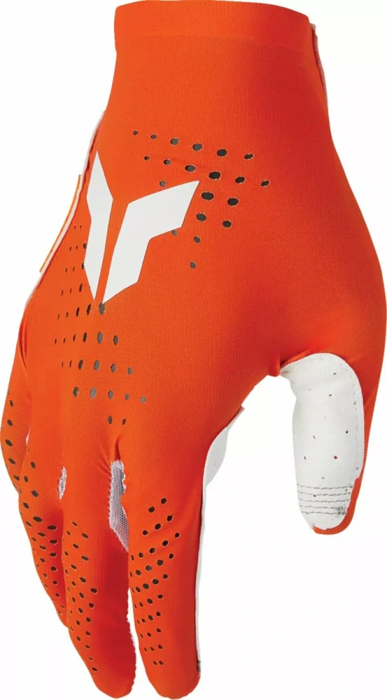 A Ventilační motokrosové / MTB rukavice s jednovrstvou dlaní THOR SPORTMODE VENTED barva oranžová/bílá, pár, VELIKOST XXL