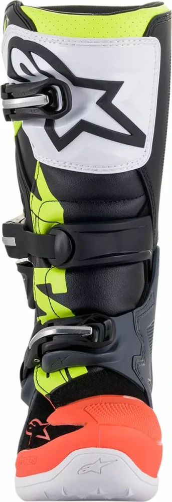 Dětské motokrosové boty / MX obuv ALPINESTARS TECH 7S barva šedá, žlutá fluo/červená fluo