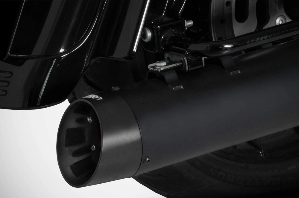 Homologované koncovky výfuku motocyklu ZARD SLIP ON MUFFLERS HOMOLOGACE E4 pro motocykl HARLEY DAVIDSON ROAD GLIDE LIMITED rok 2017-2020 viz popis, barva černá
