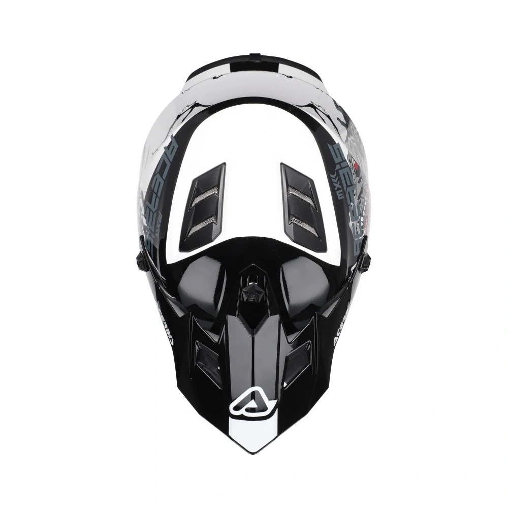 a Dětská motokrosová přilba / MX helma ACERBIS PROFILE JUNIOR barva černá / bílá lesklá velikost XL 51-52 cm