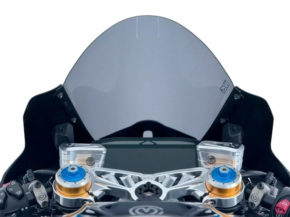 Motocyklové plexi / čelní plexi motocyklu WRS WINDSCREEN RACE DU034FS pro DUCATI PANIGALE V4 rok 2025 barva tmavě kouřová