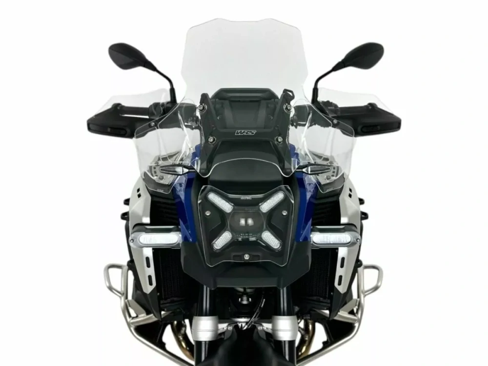 Motocyklové plexi / čelní plexi motocyklu WRS WINDSCREEN CAPONORD PLUS TRANSPARENT RADAR BM108T pro BMW R 1300 GS ADV rok 2024 barva čirá