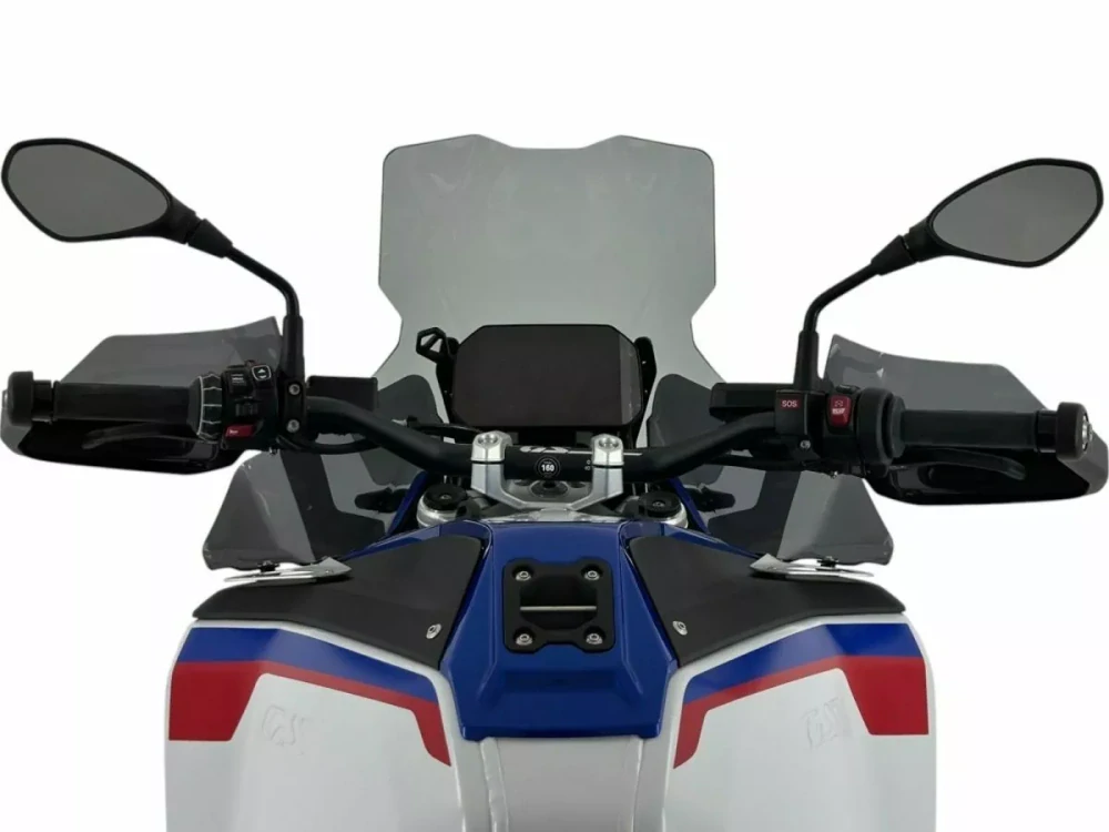 Motocyklové plexi / čelní plexi motocyklu WRS WINDSCREEN CAPONORD PLUS TRANSPARENT RADAR BM108F pro BMW R 1300 GS ADV rok 2024 barva kouřová