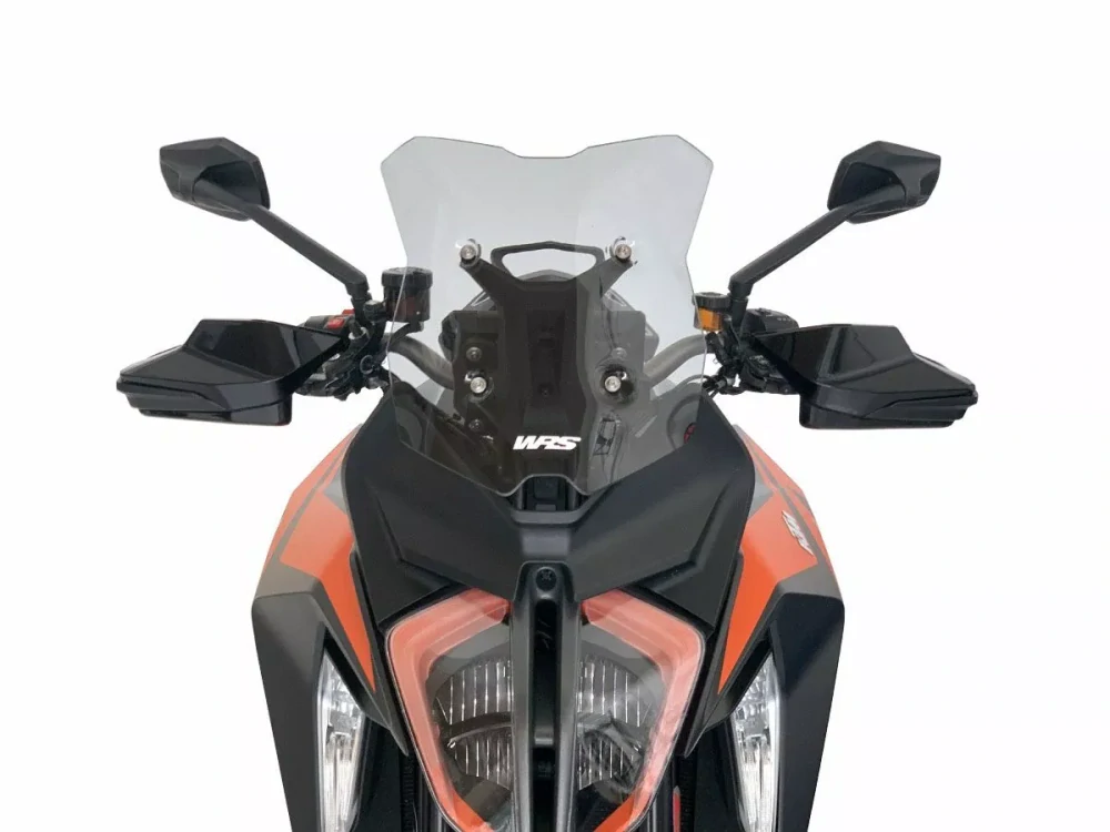 Motocyklové plexi / čelní plexi motocyklu  WRS VERZE SPORT KT007F pro KTM 1290 SUPER DUKE GT rok 2019-2024, barva kouřová, výška plexi 32 cm 