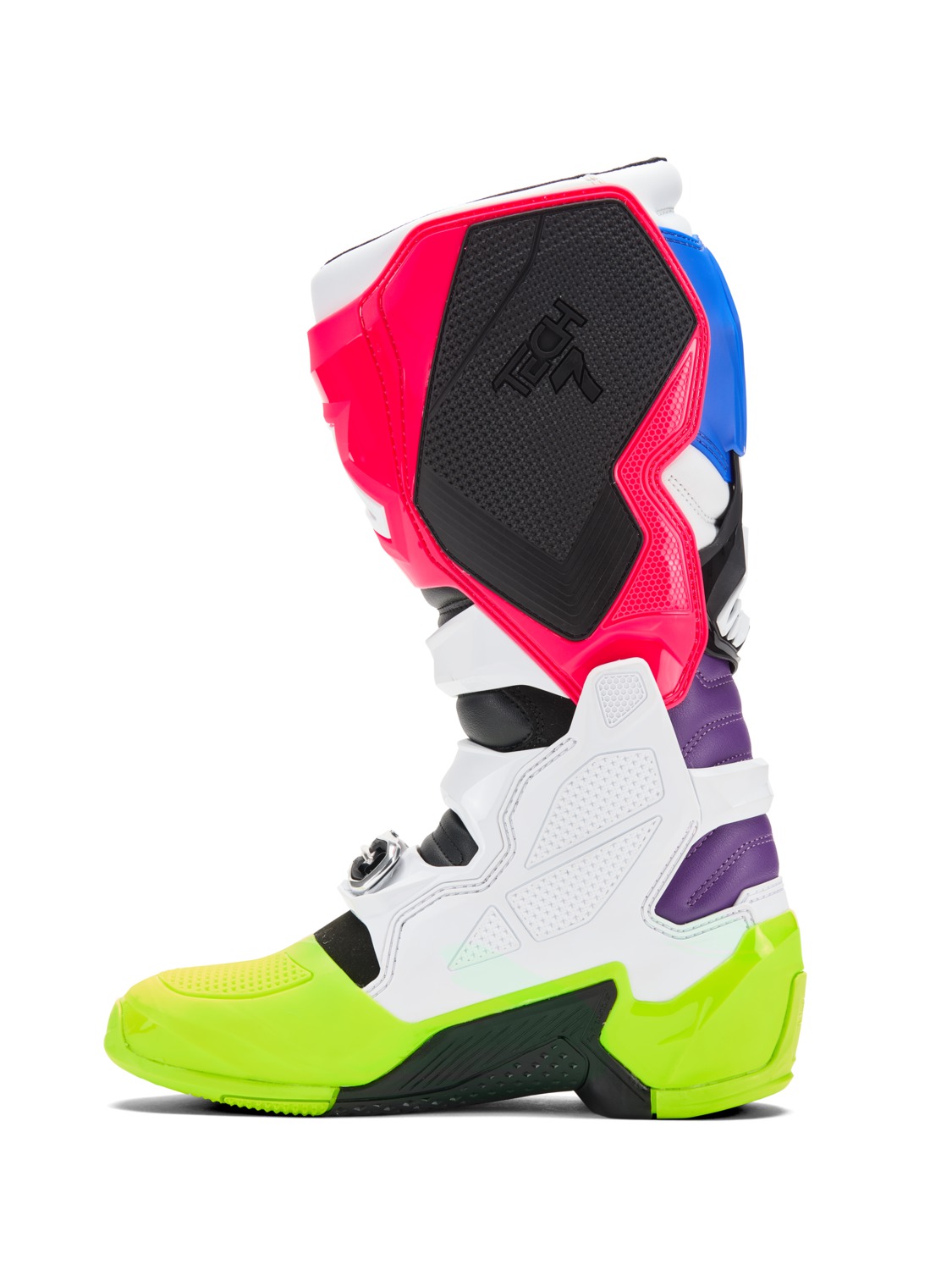 A Motokrosové boty / mx obuv ALPINESTARS TECH 7 LIMITOVANÁ EDICE HAY barva multicolor (bílí/žlutá fluo/modrá/růžová/oranžová,fialová) velikost 44,5