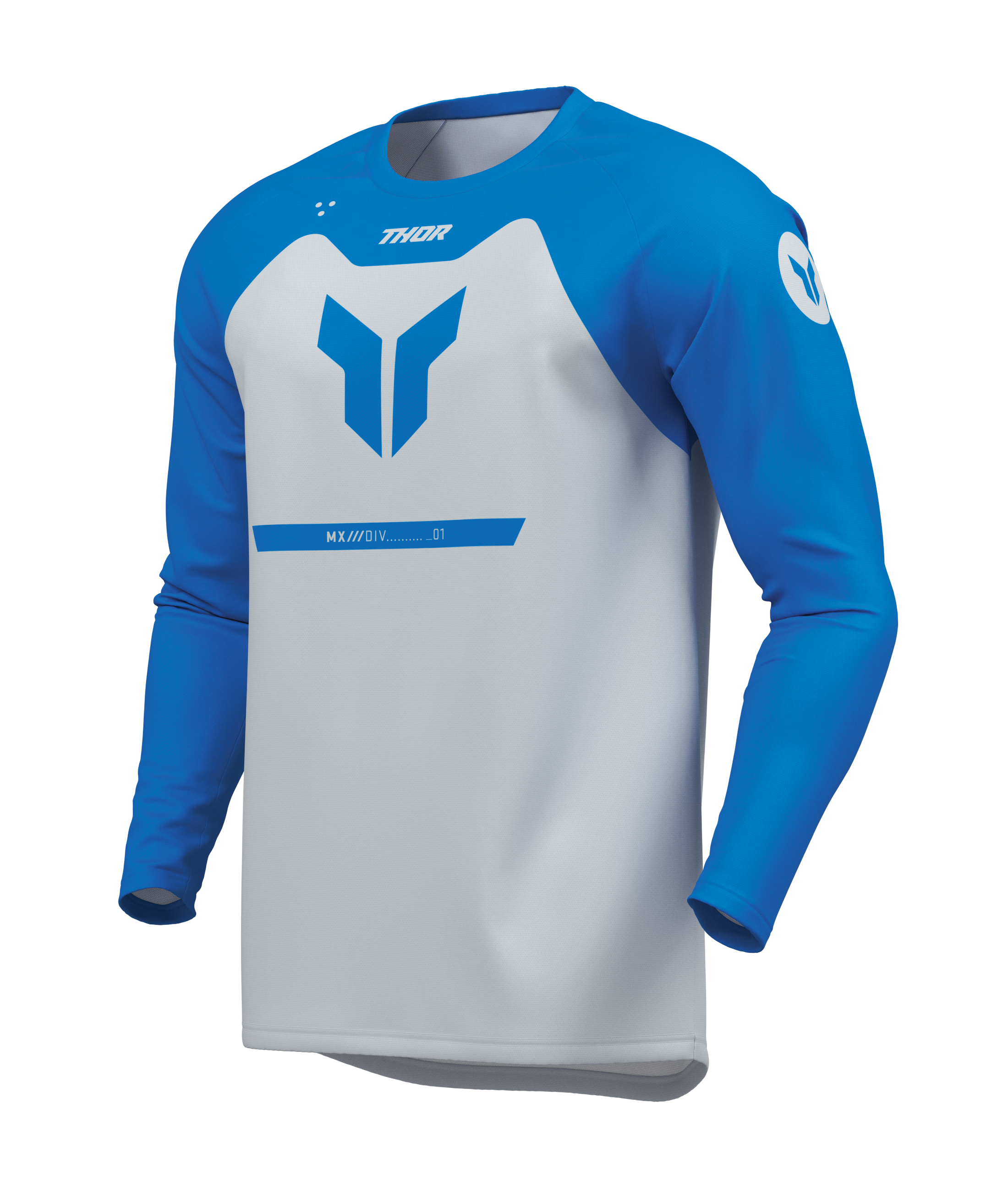 Dětský sportovní motokrosový / MTB dres THOR RIDEMODE RACEWEAR MENACE barva modrá/bílá  