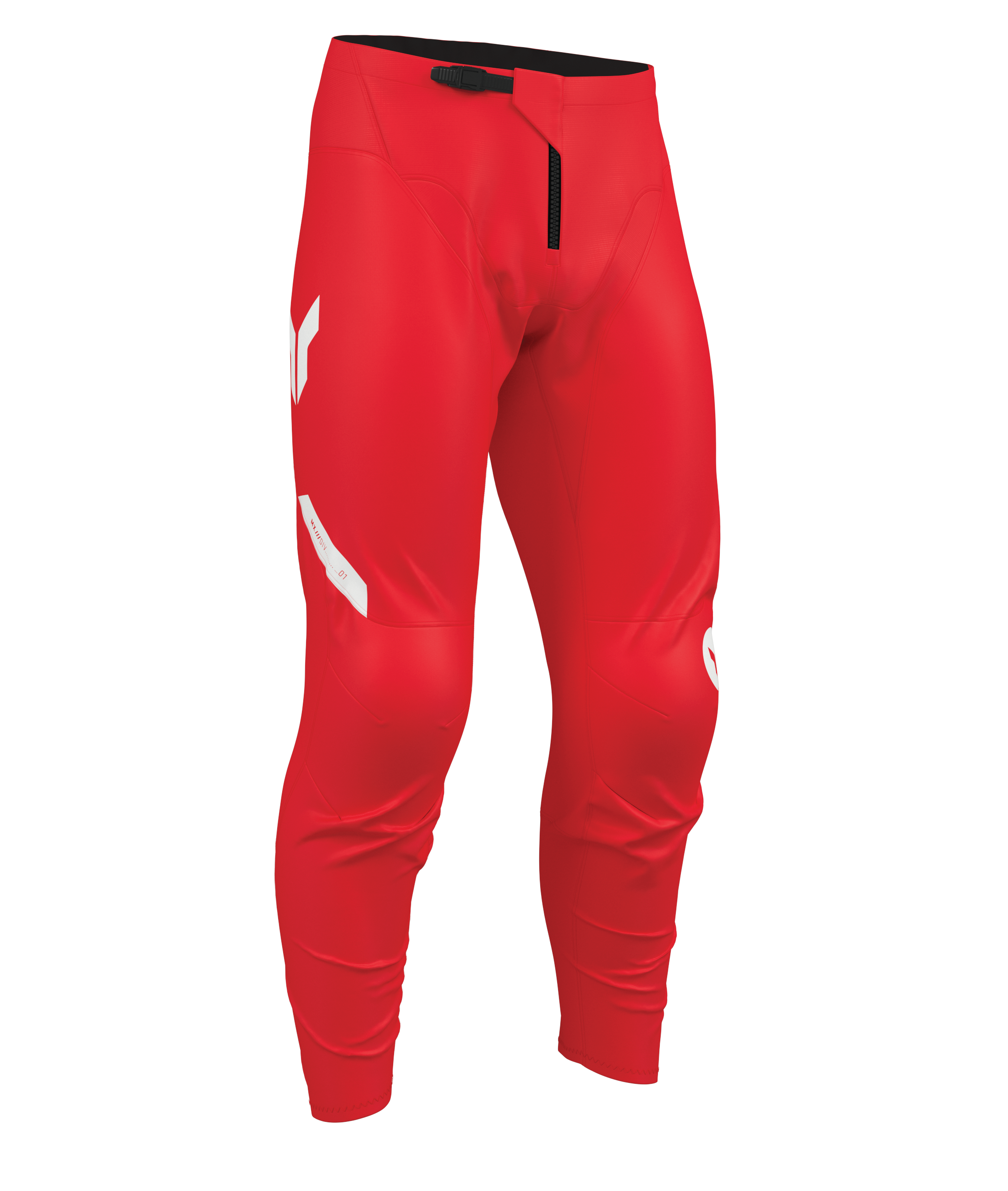 Dětský motokrosový komplet kalhot a dresu THOR RIDEMODE RACEWEAR MENACE barva červená/bílá