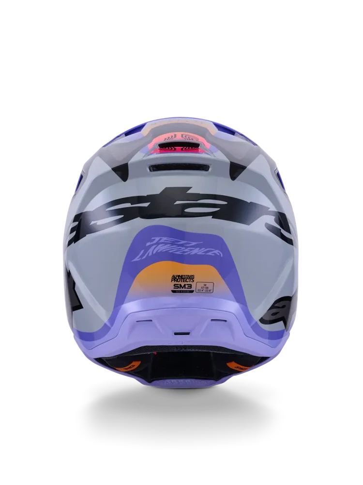 Motokrosová přilba ALPINESTARS SM3 / SM-3 / S-M3 / 8302726-9277 JETTSON barva šedá/fialová/černá