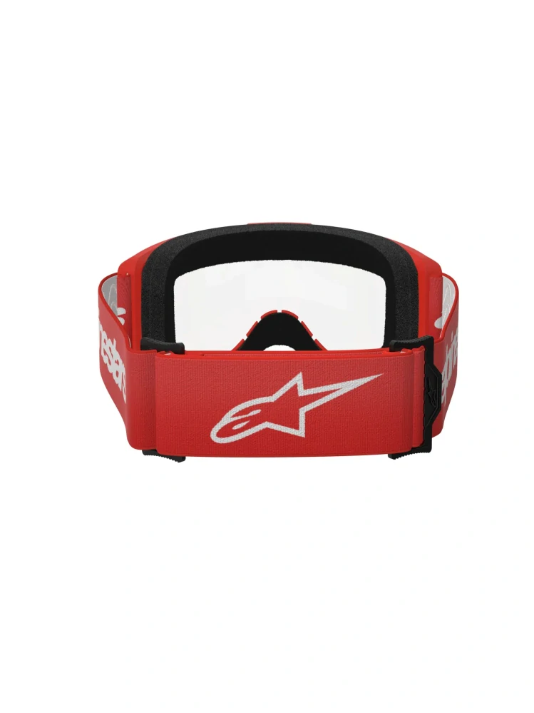 Motokrosové / enduro brýle ALPINESTARS VISION 3 WORDMARK ČERVENÉ 5103325-3067 s čirým objektivem 