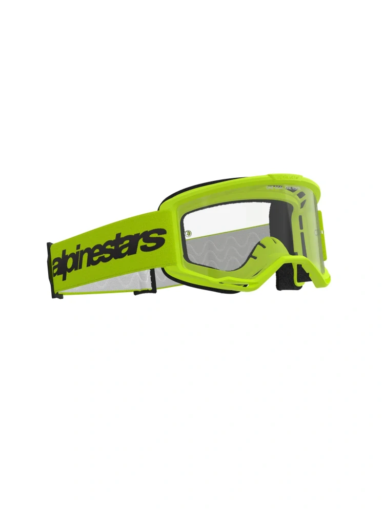 Motokrosové / enduro brýle ALPINESTARS VISION 3 WORDMARK ŽLUTÁ FLUO 5103325-5038 s čirým objektivem 