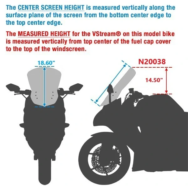 Plexi motocyklu NATIONAL CYCLE verze střední pro HONDA NC 750X rok 2021-2024 barva světle šedá, výška plexi 47,2cm