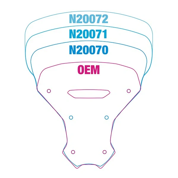 Plexi motocyklu NATIONAL CYCLE verze krátká N20070 pro HONDA CRF 1100 AFRICA TWIN STANDART barva tmavě šedá, výška plexi 36,8 cm
