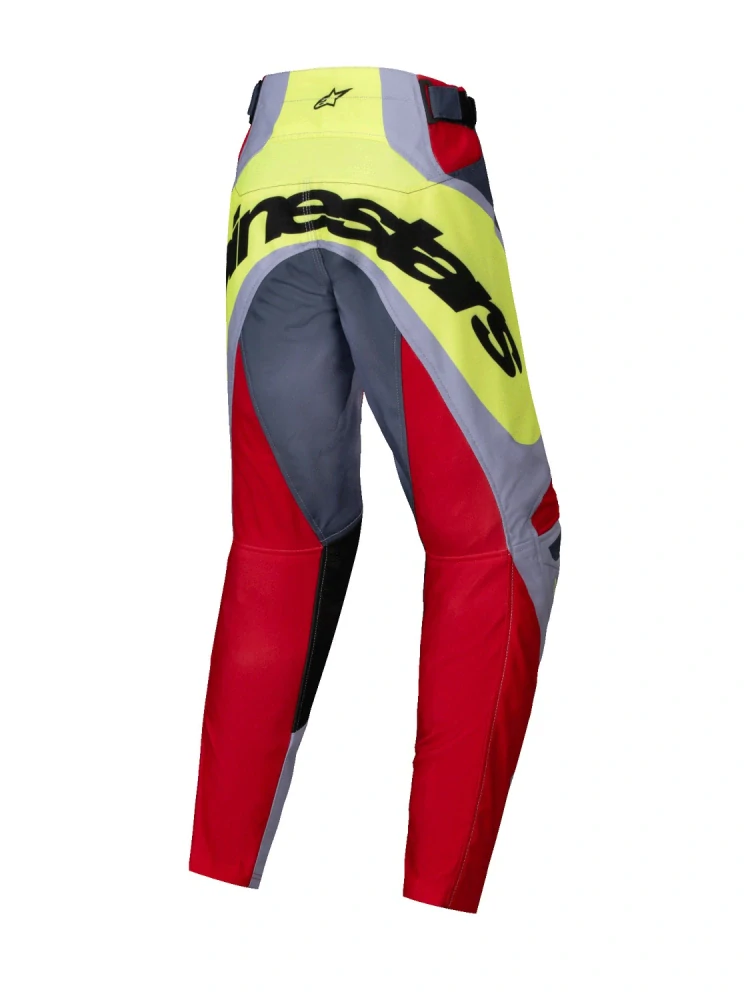a Dětský motokrosový komplet kalhot a dresu ALPINESTARS RACER MELT barva červená/šedá/žlutá fluo velikost 26+L