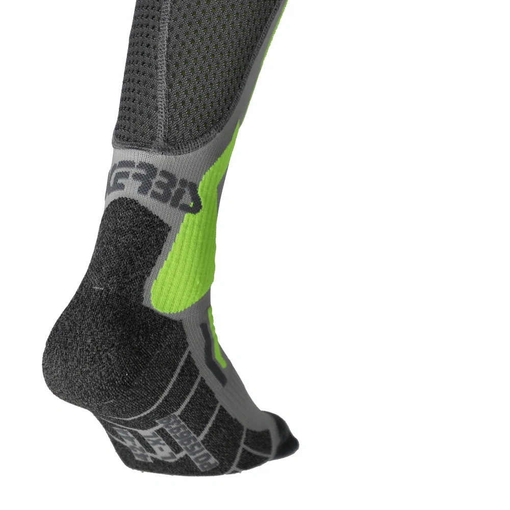 Motokrosové nadkolenky / vysoké motokosové ponožky ACERBIS X-LEG PRO VENTED barva šedá/žlutá fluo 