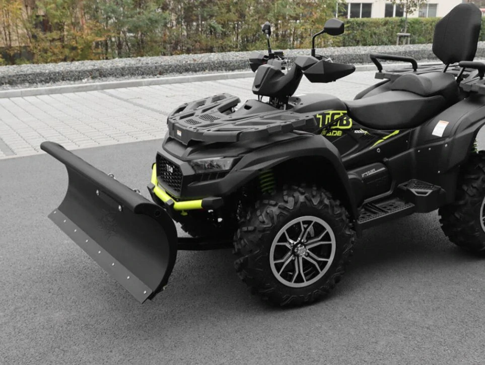 a Odpružená sněhová radlice včetně adaptéru SHARK SNOW PLOW DELUXE barva černá, šířka 132 cm