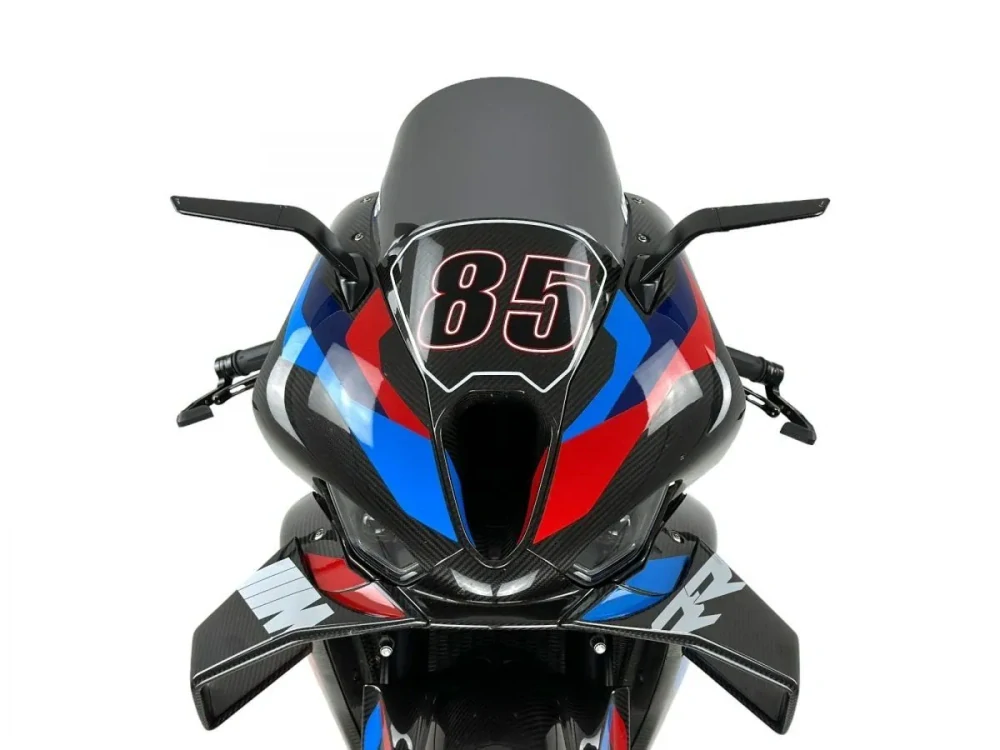 Plexi motocyklu WRS pro BMW M 1000 RR rok 2023-2024 barva tmavě kouřová verze RACE 
