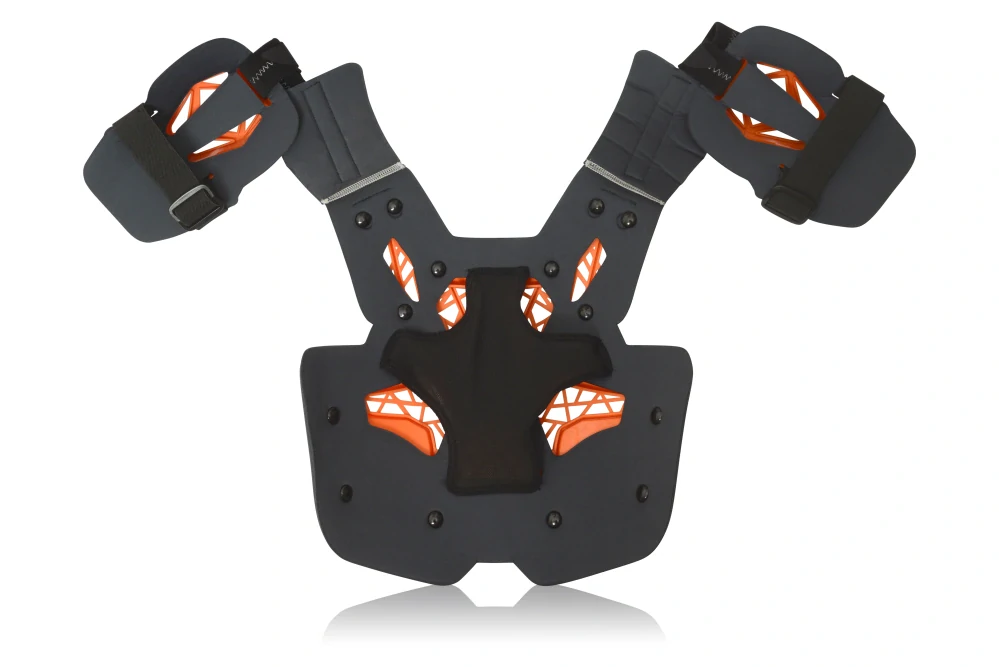 Dětský motokrosový hrudní/zádový/ramenní chránič ACERBIS GRAVITY KID level 2 BODY ARMOUR vhodný pro děti ve věku 8–13 let, výška postavy 125–160 cm, barva černá/oranžová