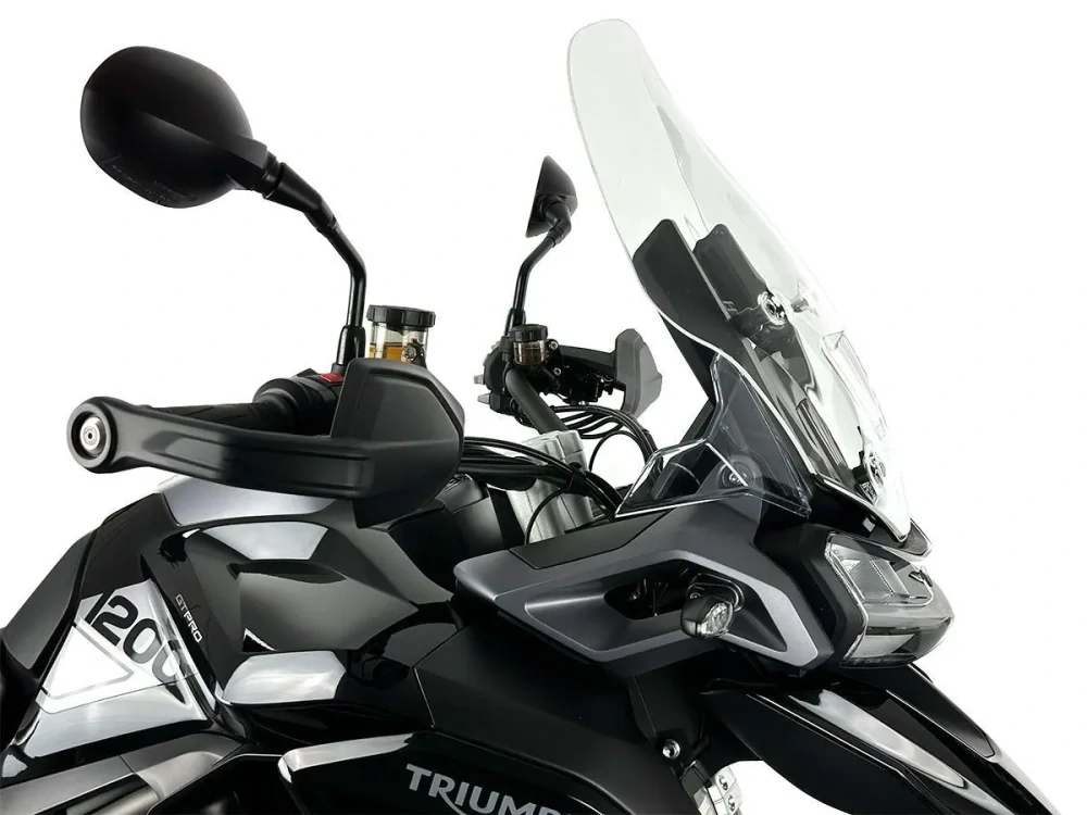 Plexi motocyklu WRS verze TOURING pro motocykly TRIUMPH TIGER 1200 GT / PRO / EXPLORER / RALLY rok 2022-2026 výška plexi 50,5 cm barva čirá