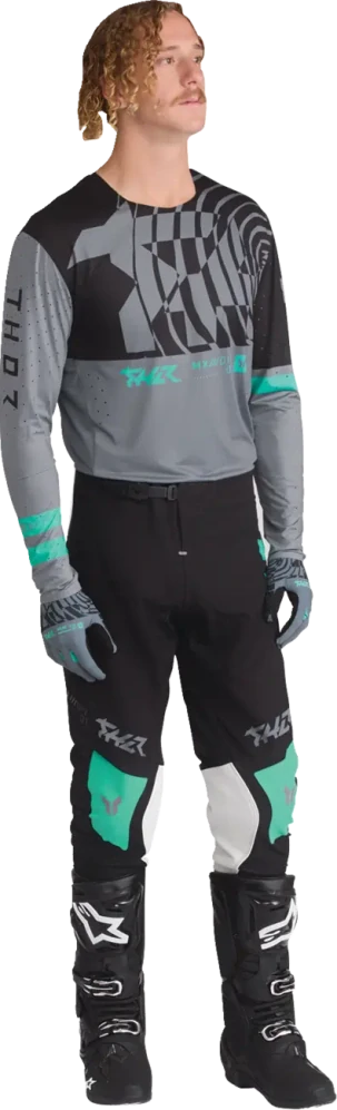 Lehký a pružný motokrosový - enduro dres THOR SPORTMODE MIND barva šedá/černá