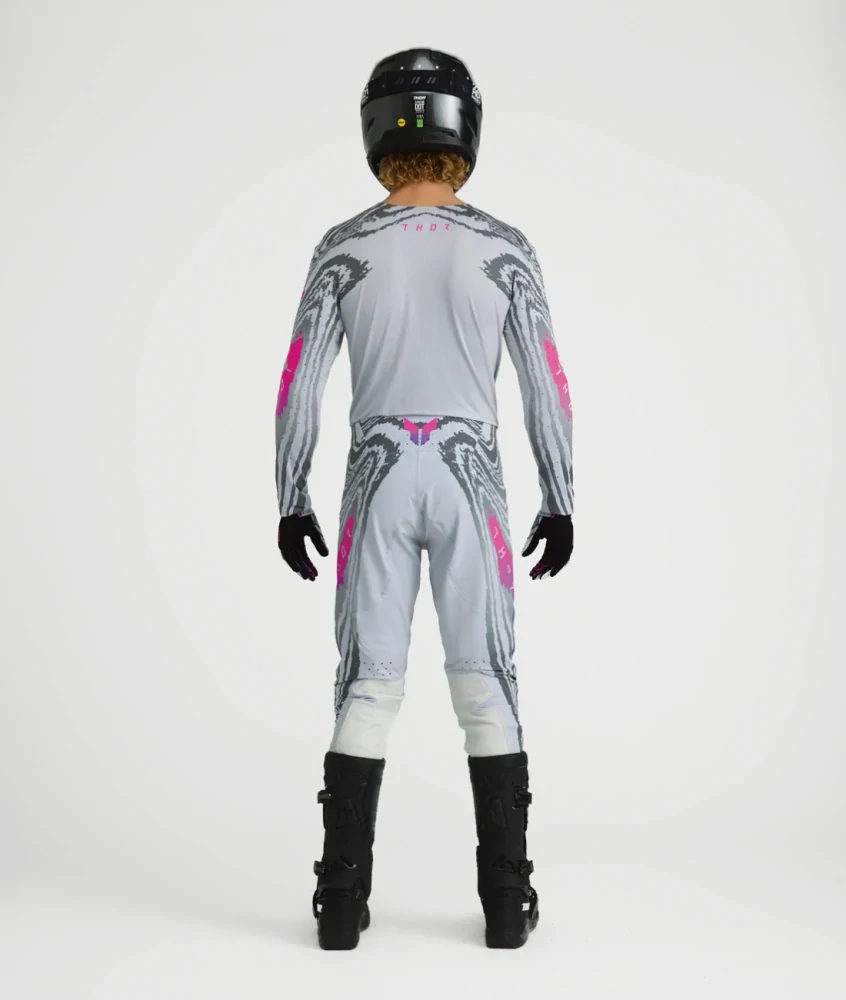Lehký a pružný motokrosový - enduro dres THOR SPORTMODE VANISH barva bílá/černá