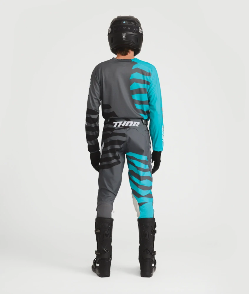 Motokrosový / enduro dres THOR LAUNCHMODE SHREDDER barva šedá/modrá