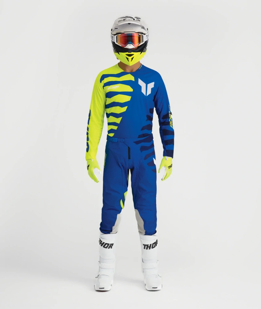 Motokrosový / enduro dres THOR LAUNCHMODE SHREDDER barva šedá/fuchsiová