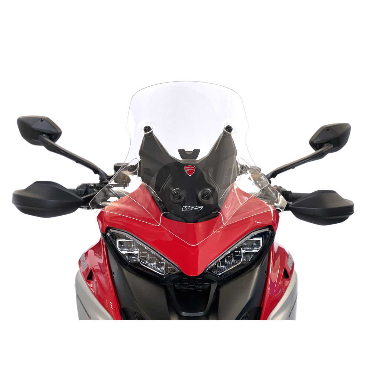 Plexi motocyklu WRS pro DUCATI MULTISTRADA V4/S/SPORT rok 2020-2021, barva čirá, výška 52 cm, verze touring