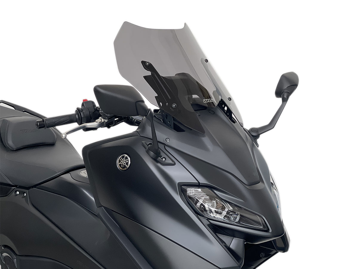 Plexi motocyklu WRS pro YAMAHA T-MAX 560 rok 2022 verze intermedio, barva tmavě kouřová, výška 32 cm