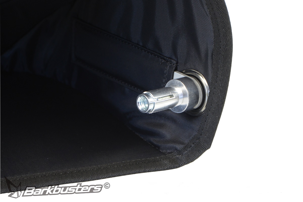 Ochranné návleky proti nepříznivému počasí na řidítka motocyklu BARKBUSTERS HANDGUARD BBZ černá/šedá - pár