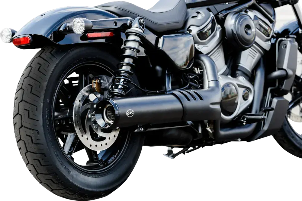 Homologovaná koncovka výfuku S&S CYCLE Grand National Slip-On Exhaust pro HARLEY DAVIDSON RH 975 S ABS rok 2023-2024, barva černá  