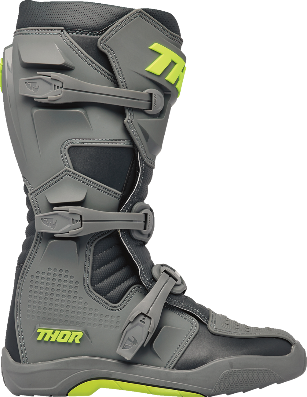 Motokrosové boty / MX boty, boty na motocross THOR BLITZ XR MX BOOTS barva lime/charcoal šedá - pár