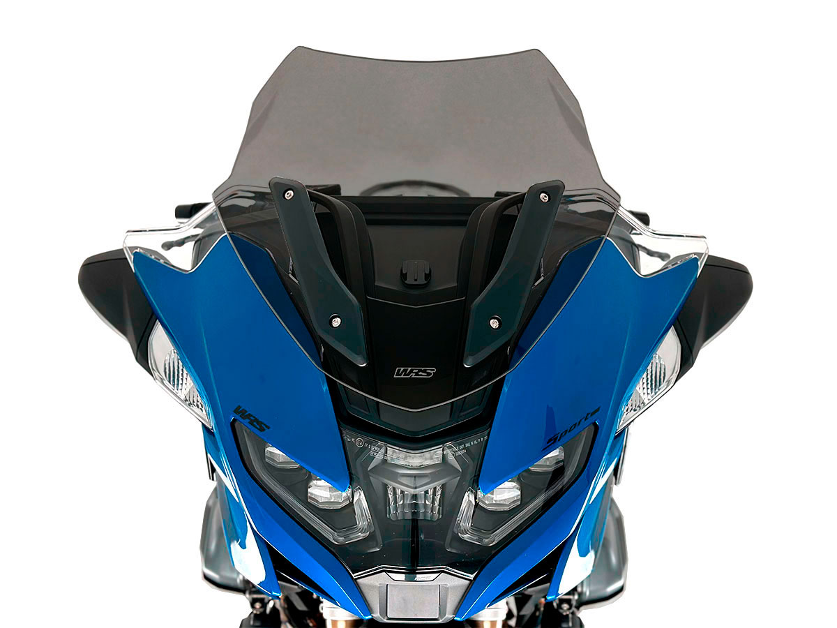 Plexi motocyklu WRS SPORT pro BMW R 1250 RT ABS rok 2021-2023, výška 52 cm až 59 cm, šířka 60 cm, barva tmavě kouřová