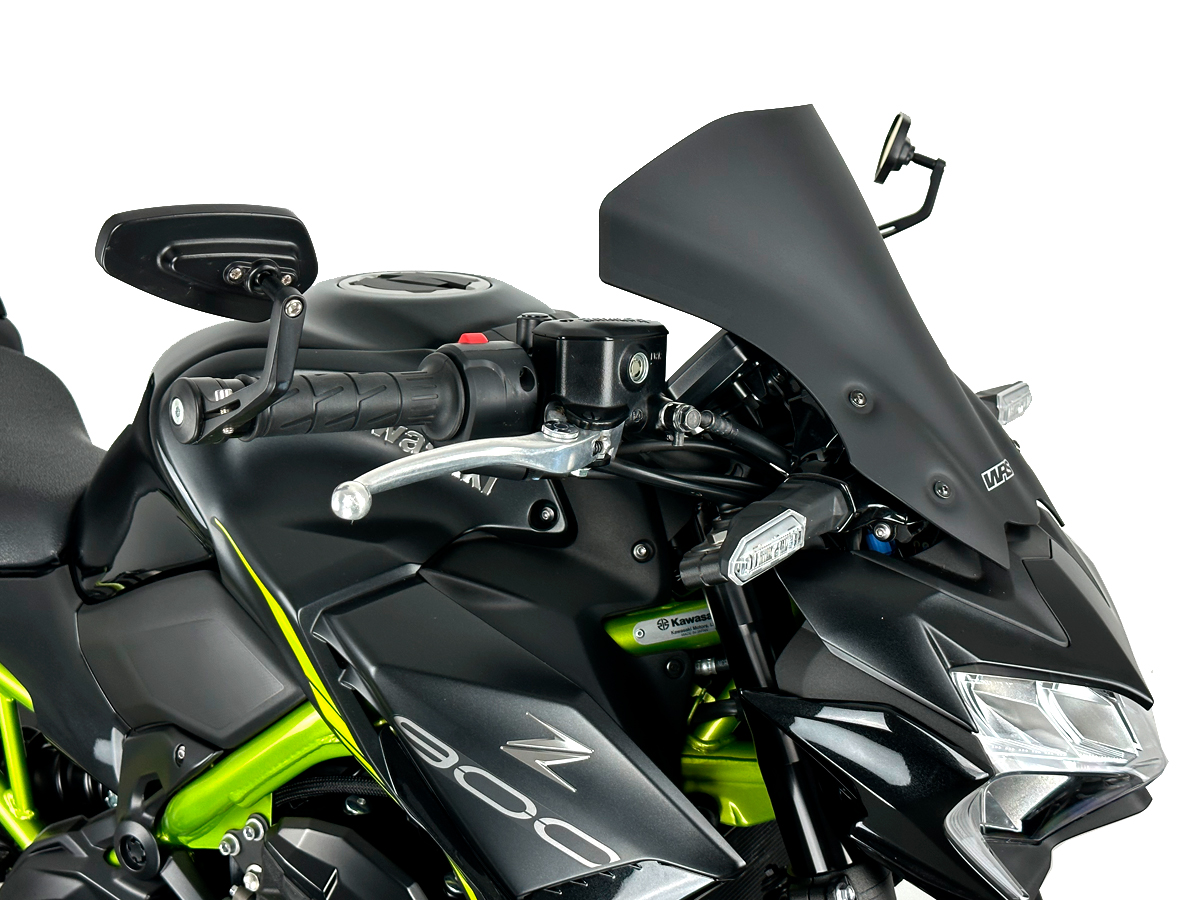 Plexi motocyklu WRS verze TOURING pro motocykly KAWASAKI Z 900 ABS rok 2020-2024, výška 31 cm, šíře 37 cm, , barva matná černá