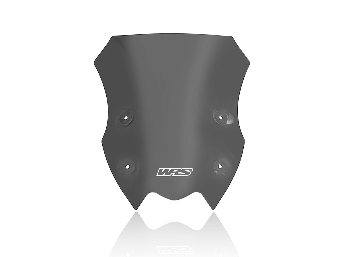 Plexi motocyklu WRS verze SPORT pro motocykly KAWASAKI Z 900 ABS rok 2020-2024, výška 23,5 cm, šíře 28 cm, barva tmavě kouřová