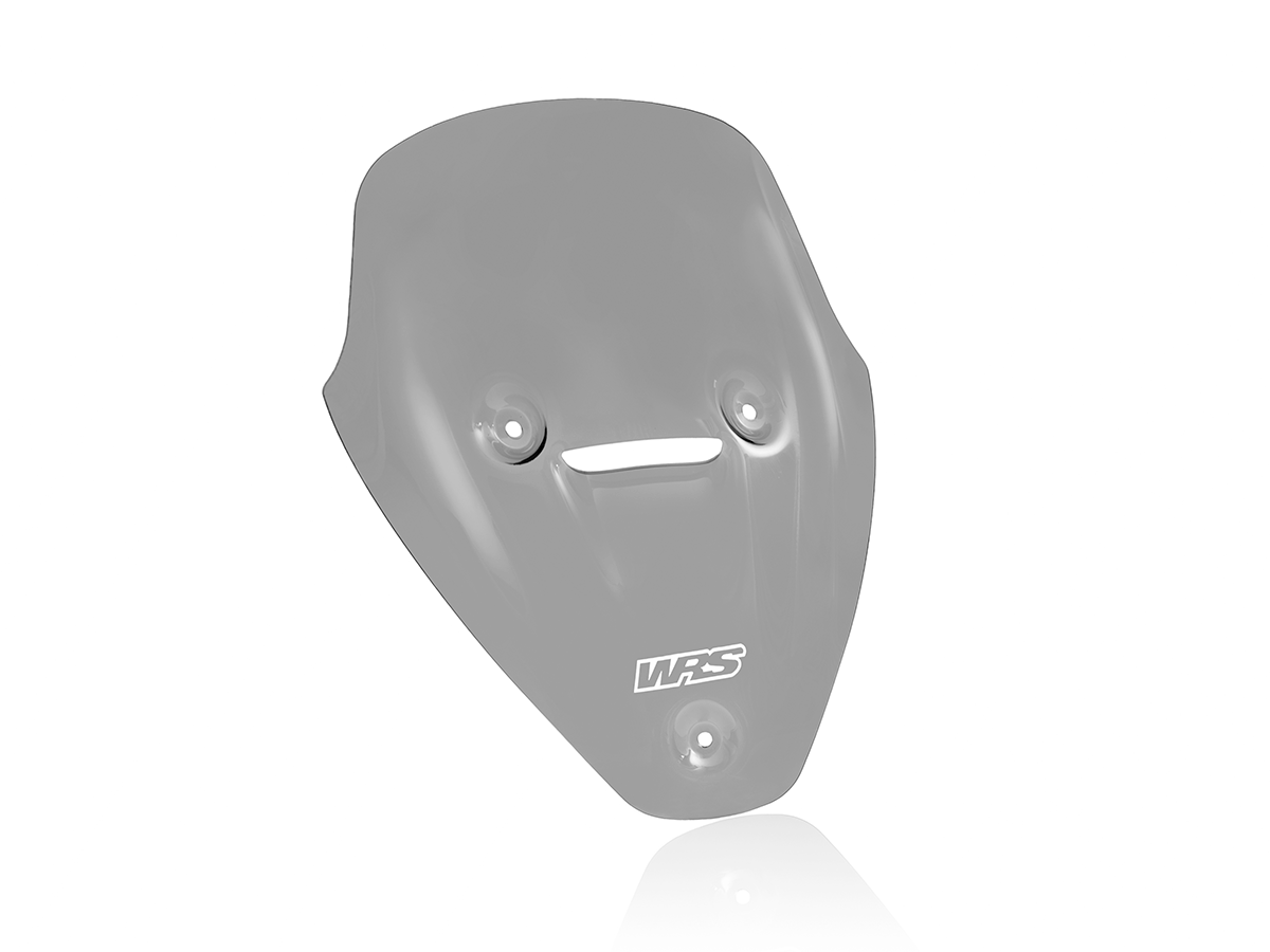 Plexi motocyklu WRS TOURING pro DUCATI DIAVEL V4 1200 ABS rok 2023, výška plexi 33,5 cm, šíře plexi 28 cm, barva tmavě kouřové 