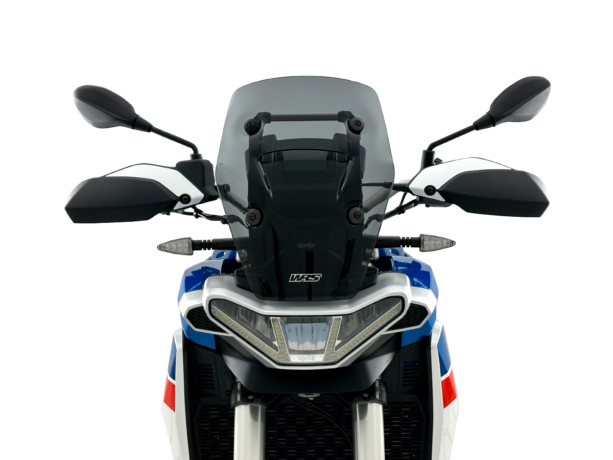 Plexi motocyklu WRS verze ENDURO pro APRILIA TUAREG 660 rok 2022-2024 barva tmavě kouřová, výška plexi 38,5 cm