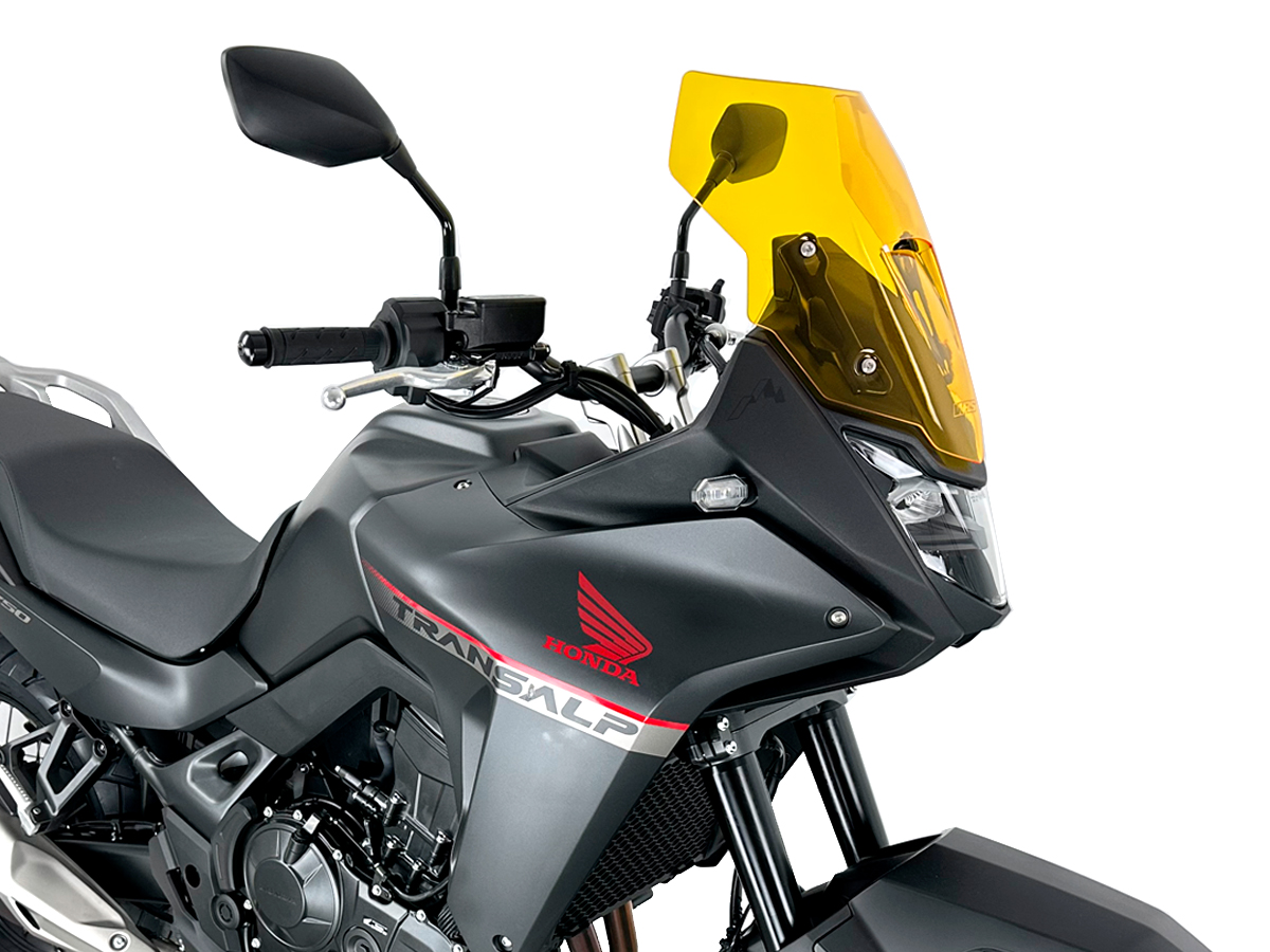 Plexi motocyklu WRS verze SPORT pro HONDA XL 750 TRANSALP ABS rok 2023-2024 barva žlutá, výška plexi 35,5 cm