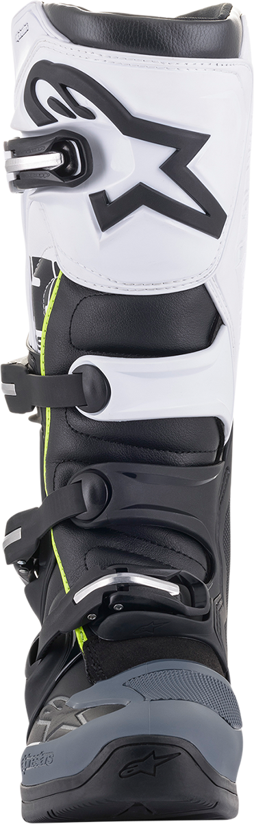 Motokrosové boty ALPINESTARS TECH 5 barva ČERNÁ/ŠEDÁ/BÍLÁ/ŽLUTÁ FLUO