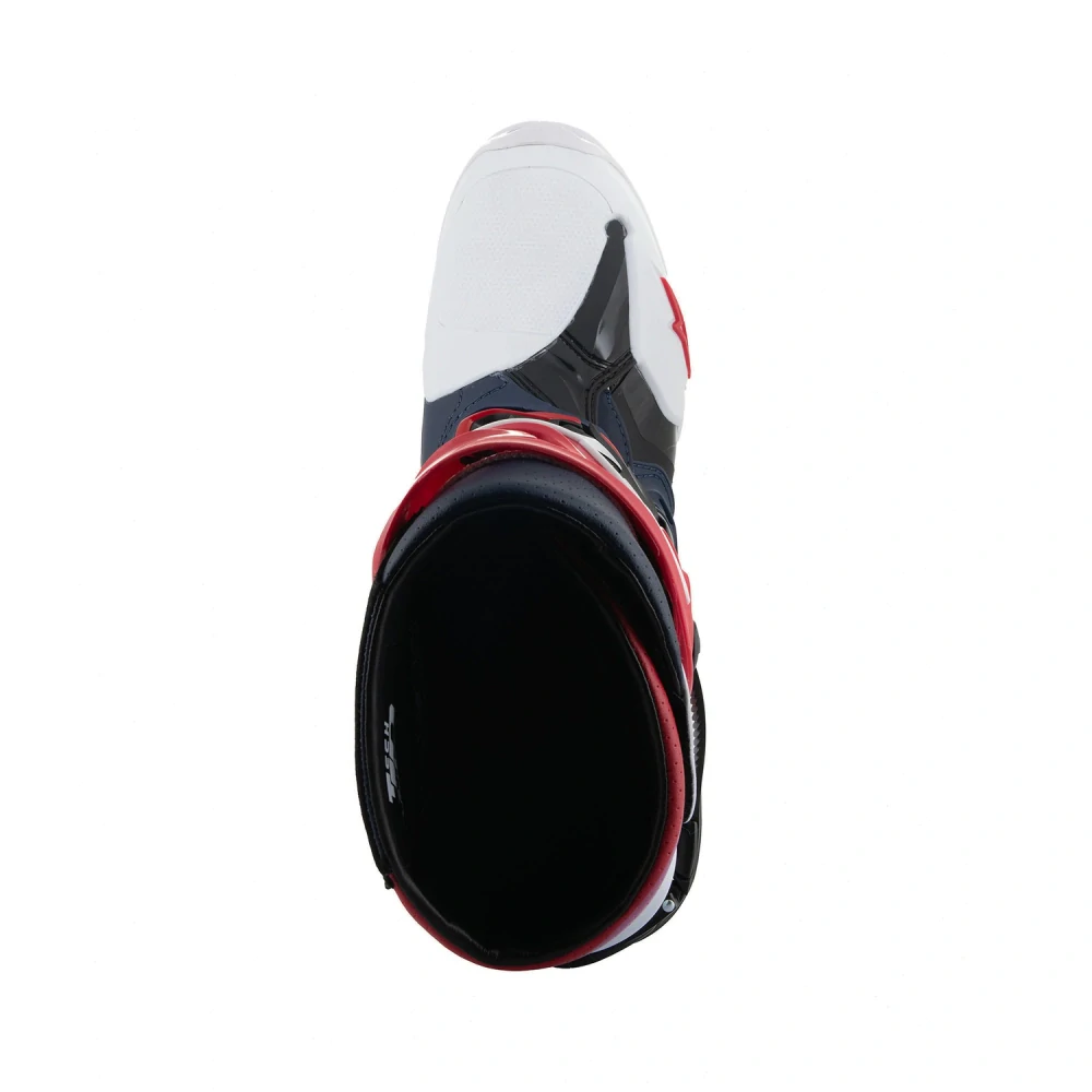Ventilační motokrosové boty s vnitřní botičkou ALPINESTARS TECH 10 SUPERVENTED VENTILAČNÍ barva bílá/červená/fialová/tmavě modrá