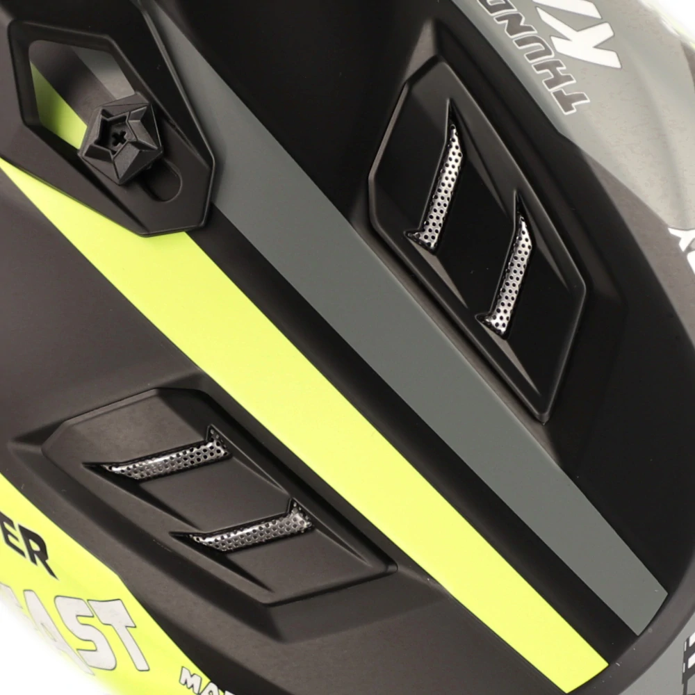 A Dětská motokrosová přilba / MX helma ACERBIS PROFILE JUNIOR barva černá/fluo žlutá matná velikost S pro obvod hlavy 47-48cm 