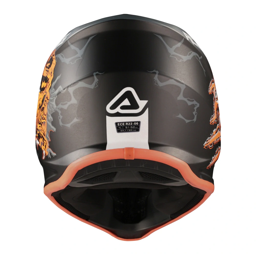 Dětská motokrosová přilba / MX helma ACERBIS PROFILE JUNIOR barva černá / oranžová fluo matná 