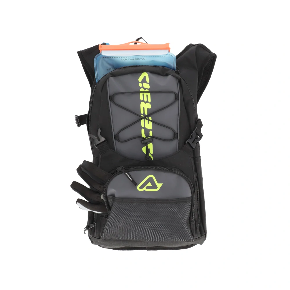 Batoh s picím vakem / picí vak ACERBIS H20 DRINK BAG/BACKPACK objem batohu 10 litrů, objem picího vaku 3 litry, barva černá/šedá/žlutá fluo