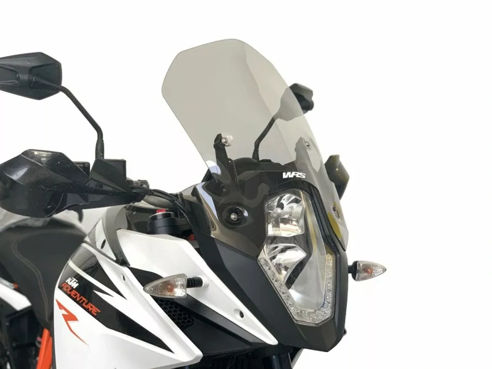 Motocyklové plexi / čelní plexi motocyklu  WRS VERZE INTERMEDIO KT002F pro KTM ADVENTURE 1050 / 1090 / 1190 / R viz popis, barva kouřová, výška plexi 35,5 cm