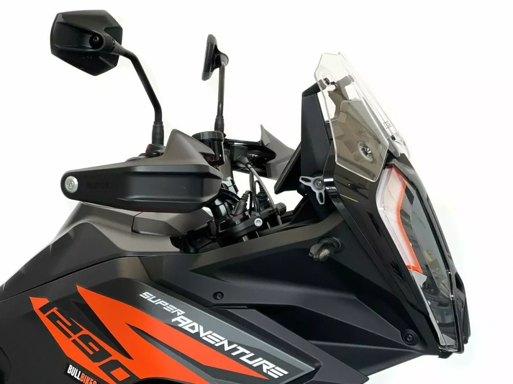 Motocyklové plexi / čelní plexi motocyklu  WRS VERZE SPORT KT010T pro KTM 1290 SUPER ADVENTURE / S rok 2021-2024 barva čirá, výška plexi 16,5 cm 