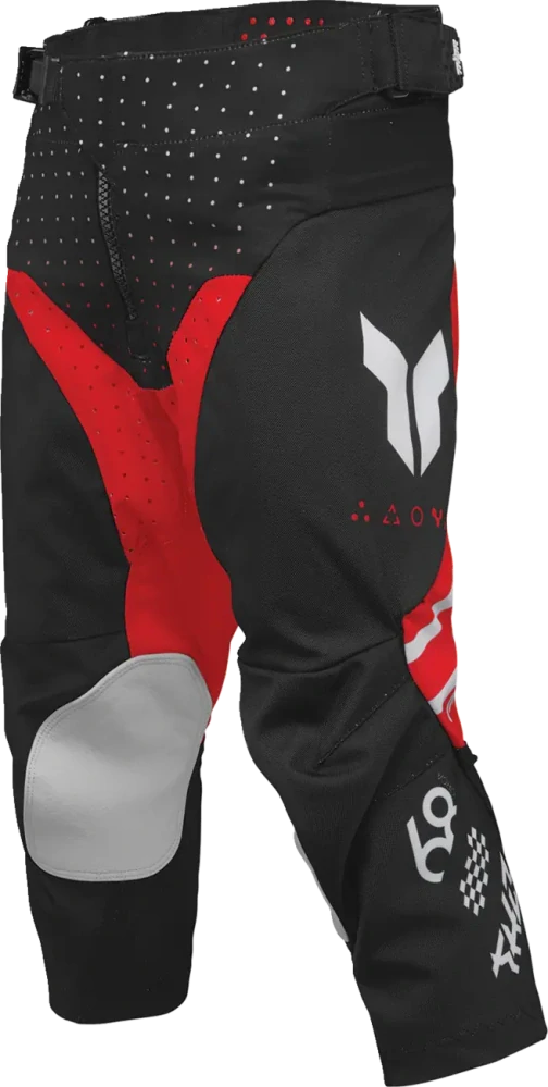 A Dětský sportovní motokrosový komplet kalhot a dresu THOR LAUNCHMODE RACEWEAR FUTURA barva černá/červená velikost 26+L
