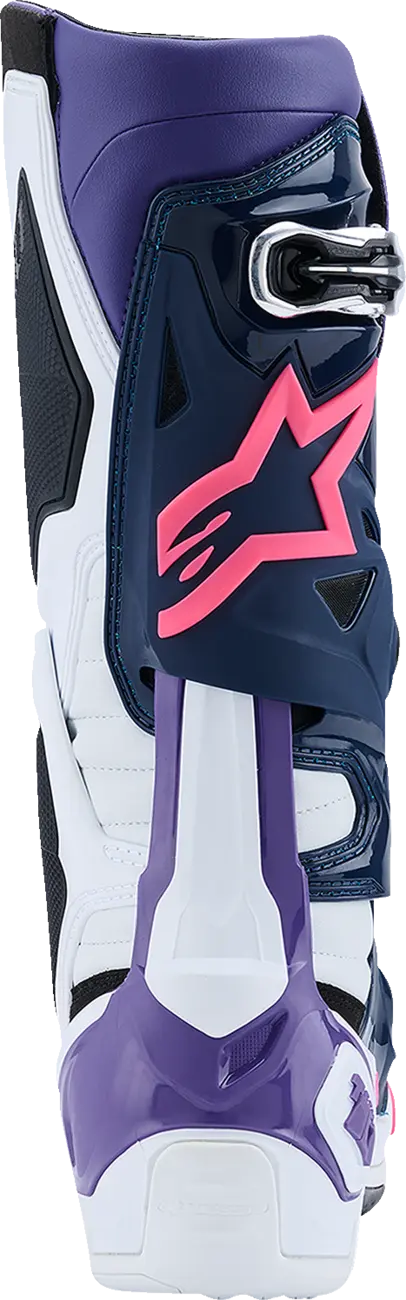Motokrosové boty s vnitřní botičkou ALPINESTARS TECH 10 barva bílá/fialová/růžová 26